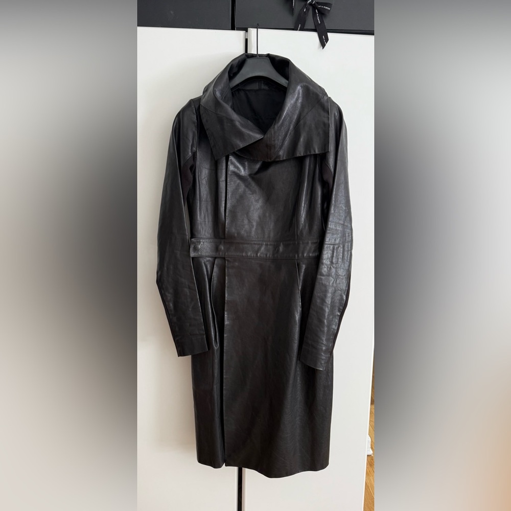 Rick Owens leather coat